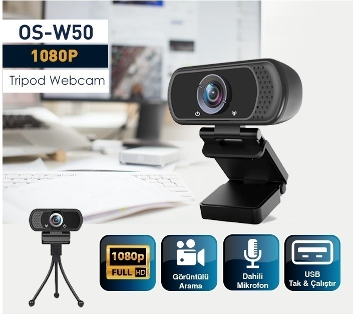 Osmart Os W50 Full Hd 1080p Web Camerasi Tekmarshop Com